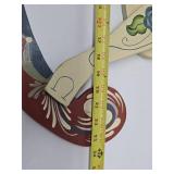 Hand Painted Wooden Horse Wall Hanging