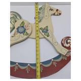 Hand Painted Wooden Horse Wall Hanging