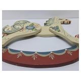 Hand Painted Wooden Horse Wall Hanging