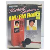 Vintage Michael Jackson AM/FM Portable Radio w/Original Box