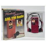 Vintage Michael Jackson AM/FM Portable Radio w/Original Box