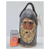 Signed Vintage Carved & Painted Folk Art Wooden Fisherman Buoy