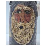 Signed Vintage Carved & Painted Folk Art Wooden Fisherman Buoy