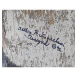 Signed Vintage Carved & Painted Folk Art Wooden Fisherman Buoy
