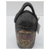 Signed Vintage Carved & Painted Folk Art Wooden Fisherman Buoy