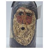 Signed Vintage Carved & Painted Folk Art Wooden Fisherman Buoy