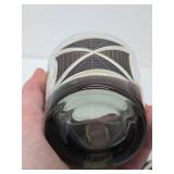 Great Looking Mid Century Barware Set of 4 Rocks Glass - Black & Gold X Design