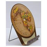 Very Cool Original 1953 Replogle "Flat" Earth Air Age Map Store Display Sign