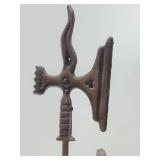 LARGE Metal Medieval Knight Fireplace Sculpture Stand