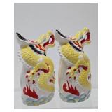 Signed Vintage Dragon Planters by R. Fujiwara - Hilton Hawaiian Village 1978