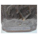Antique Western Bookend Set - "The End of the Trail"