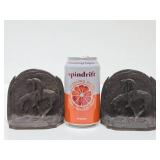 Antique Western Bookend Set - "The End of the Trail"