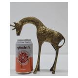 Vintage Solid Brass Giraffe - 8"