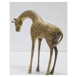 Vintage Solid Brass Giraffe - 8"
