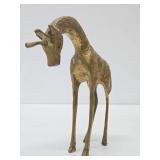 Vintage Solid Brass Giraffe - 8"
