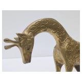 Vintage Solid Brass Giraffe - 8"