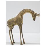 Vintage Solid Brass Giraffe - 8"