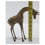 Vintage Solid Brass Giraffe - 8"