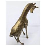 Vintage Solid Brass Giraffe - 8"
