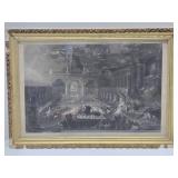 Early to Mid 19th Century Framed Lithograph - "Belshazzar