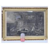 Early to Mid 19th Century Framed Lithograph - "Belshazzar