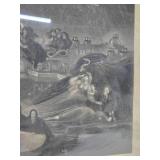 Early to Mid 19th Century Framed Lithograph - "Belshazzar