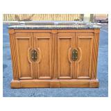 Nice Vintage Marble Top Thin Hall Cabinet Table