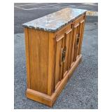 Nice Vintage Marble Top Thin Hall Cabinet Table