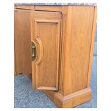 Nice Vintage Marble Top Thin Hall Cabinet Table