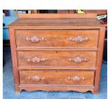 Antique Dovetailed 3-Drawer Dresser