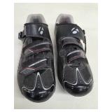 Bontrager inForm Road Cycling Shoes - Black/Gray with Red Accents, 3-Strap Velcro & Ratchet Closure