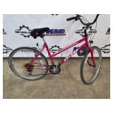 Roland Mountain Series Pink Bicycle - Step-Through Frame, Water Bottle Cage