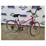 Roland Mountain Series Pink Bicycle - Step-Through Frame, Water Bottle Cage