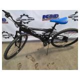 Black Mountain Bike - Front Suspension, Triple Chainring, Kickstand