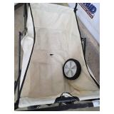 Foldable Utility Wagon with Canvas Bag - Black Frame, Large Wheels