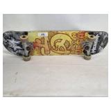 Skateboard Deck w/ 2 Trucks & 4 Wheels - Black Grip Tape, White Star Logo