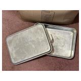 Floral china dinnerware set - Cups, saucers & plates & metal baking pans