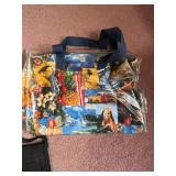 Assorted Handbags - Collage Vinyl Tote, Photo Print Tote, Crochet Crossbody (Lot of 3)