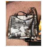 Assorted Handbags - Collage Vinyl Tote, Photo Print Tote, Crochet Crossbody (Lot of 3)