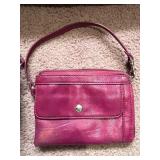 Franco Sarto Magenta Leather Handbag - Patchwork Tote - Wallet (Lot of 3)
