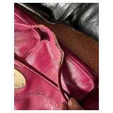 Franco Sarto Magenta Leather Handbag - Patchwork Tote - Wallet (Lot of 3)