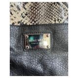 Nine West Tote Bag - Black Snake-Print, Tan Ostrich, Burgundy Leather