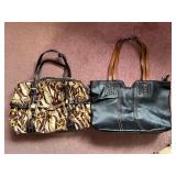 Gucci Handbag (authenticity unknown)- Horsebit Print Satchel & faux-Leather Tote (Lot of 2)
