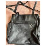 Black Leather Bag Set - 3-Piece: Backpack, Tote & Wallet