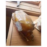 Murano Glass Egg Paperweight with Colorful Interior (Lot of 3 Seashells)