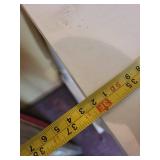 Two-Tier White Painted Wood Shelf with Turned Legs