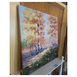 Autumn Birch Forest - Impressionist Landscape on Canvas