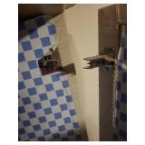 Beige Wicker Armoire Cabinet - 2 Doors, 4 Drawers, Carved Floral Panels