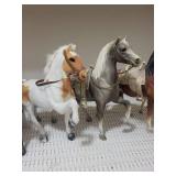 vintage toy Horse Figurines - Decorative Plastic Horses with Saddles (Assorted Colors)