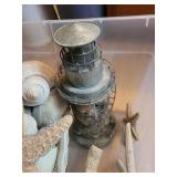 Nautical Coastal Decor Lot - Starfish, Shells, Coral, Driftwood, Lighthouse & Lantern